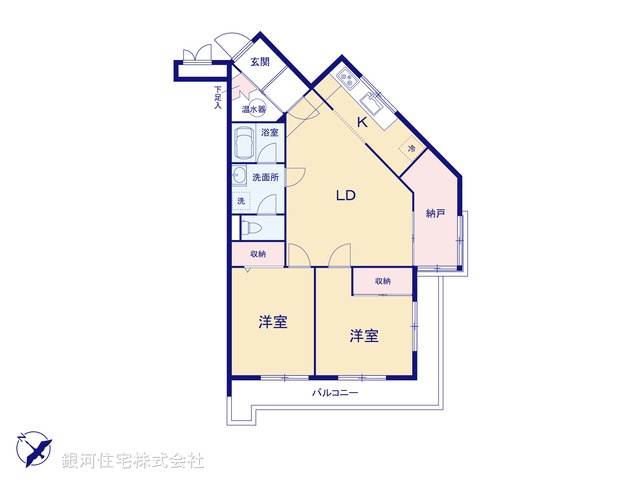 G00390210 神奈川県横浜市保土ヶ谷区峰沢町 中古マンション 2480万円【間取図】