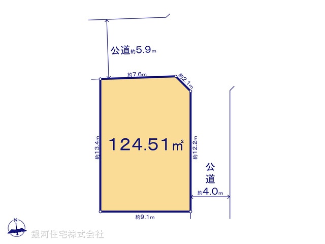G00390221 東京都三鷹市上連雀６丁目 土地 6980万円【区画図】