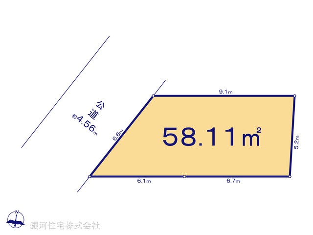 G00390224 東京都大田区石川町１丁目 土地 6330万円【区画図】