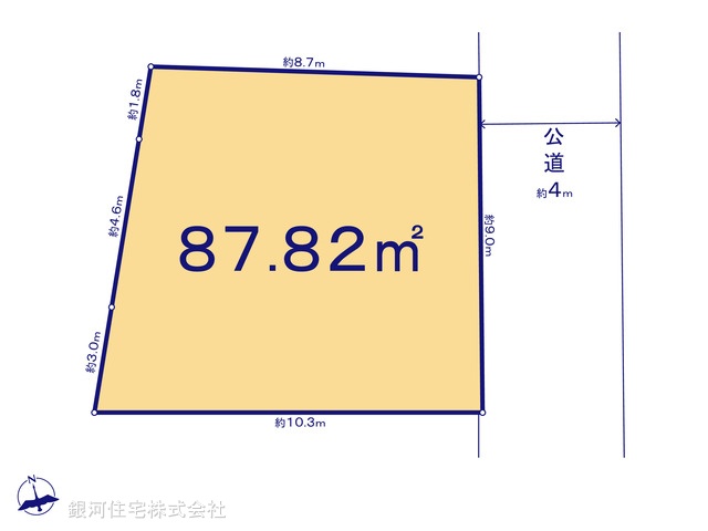 G00390337 埼玉県川口市大字東本郷 土地 1280万円【区画図】