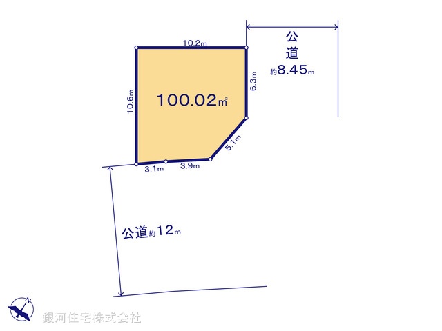 G00390338 神奈川県横浜市青葉区もえぎ野 土地 5180万円【区画図】