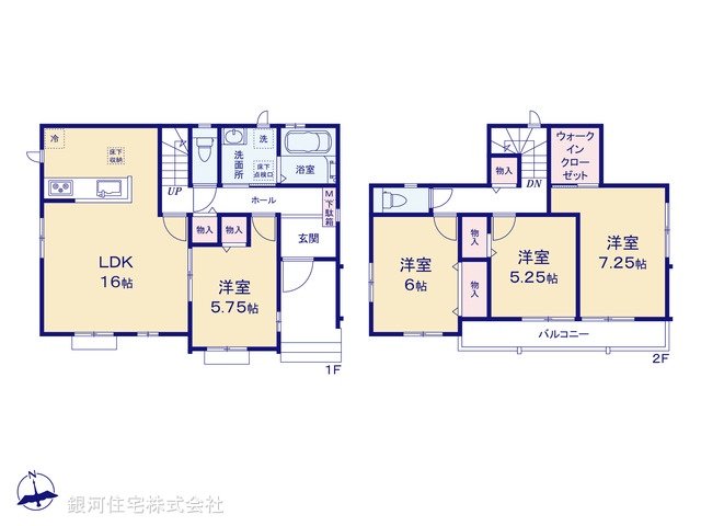 G00390363 千葉県船橋市坪井町 新築一戸建て 5490万円【間取図】