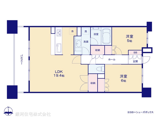 G00390437 神奈川県横須賀市衣笠栄町２丁目 中古マンション 2490万円【間取図】