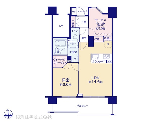 G00390439 東京都板橋区舟渡２丁目 中古マンション 5680万円【間取図】