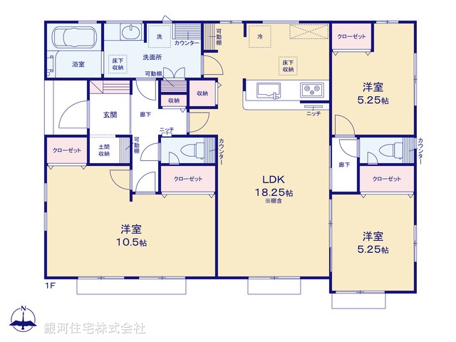 G00390488 埼玉県行田市大字谷郷 新築一戸建て 2790万円【間取図】