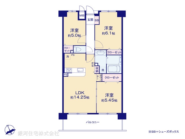G00390528 埼玉県越谷市新越谷１丁目 中古マンション 3298万円【間取図】