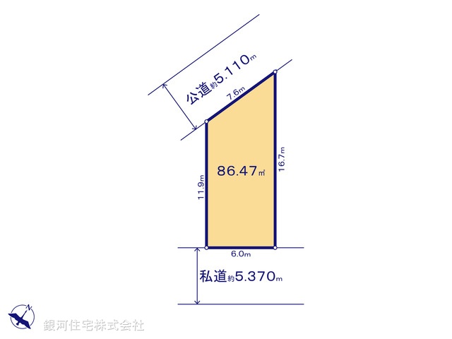 G00390537 東京都練馬区東大泉２丁目 土地 5170万円【区画図】