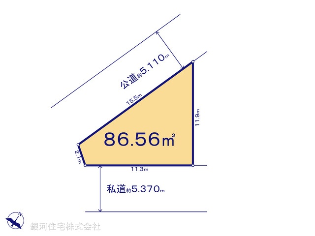 G00390538 東京都練馬区東大泉２丁目 土地 5170万円【区画図】