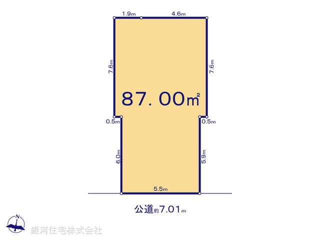 G00390539 東京都足立区大谷田５丁目 土地 4600万円【区画図】