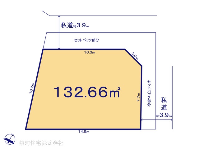 G00390549 千葉県船橋市飯山満町２丁目 土地 3400万円【区画図】