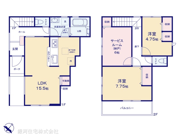 G00390566 東京都福生市大字福生 新築一戸建て 3880万円【間取図】