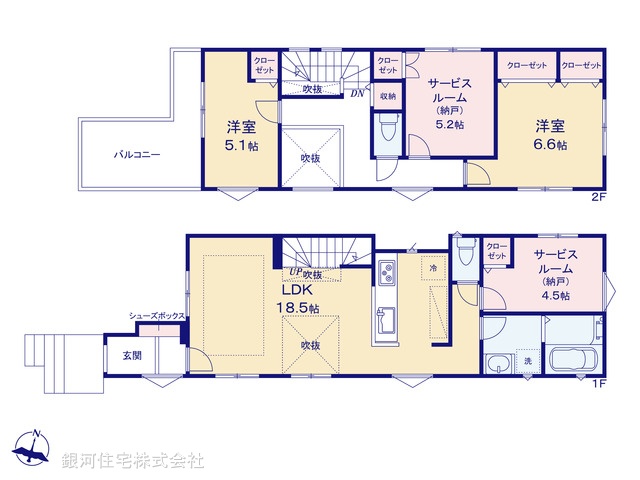 G00390600 千葉県市川市香取１丁目 新築一戸建て 6690万円【間取図】