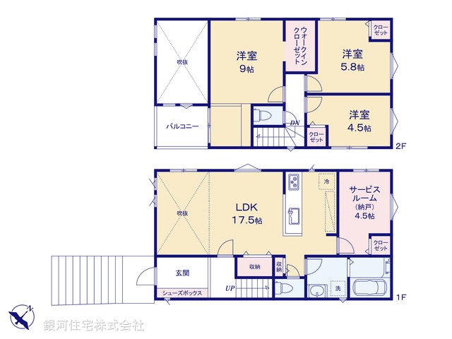 G00390604 千葉県千葉市中央区汐見丘町 新築一戸建て 6880万円【間取図】
