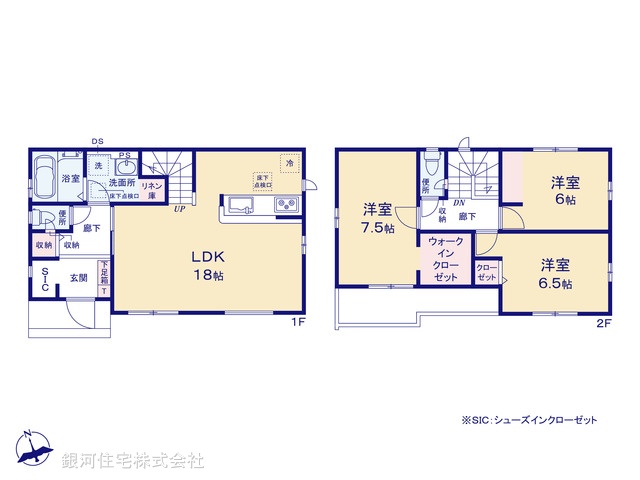 G00390685 千葉県松戸市中根 新築一戸建て 4790万円【間取図】