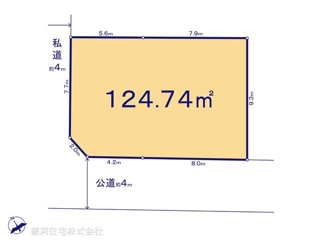 G00390690 千葉県市川市宮久保２丁目 土地 3400万円【区画図】