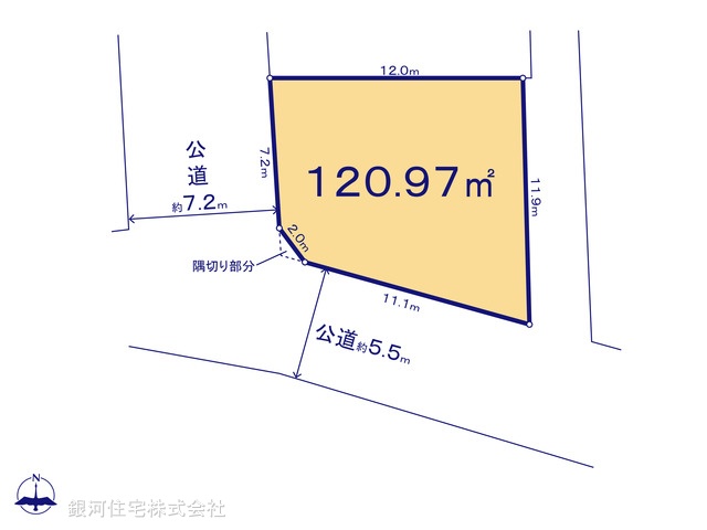 G00390737 東京都杉並区清水３丁目 土地 9880万円【区画図】