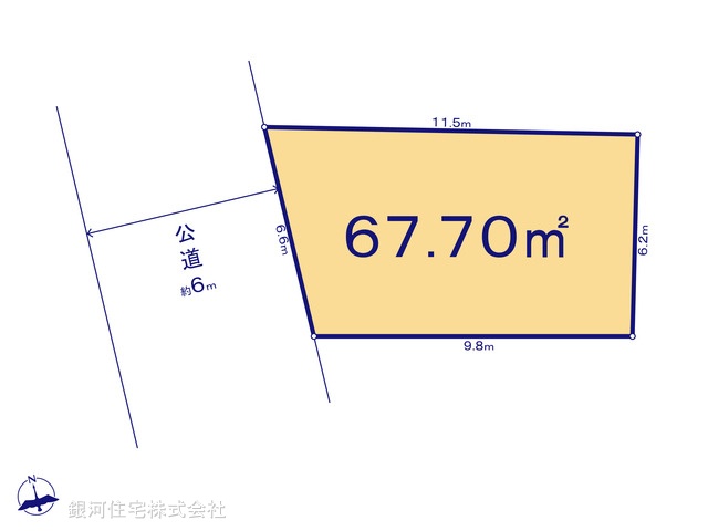 G00390747 神奈川県座間市立野台３丁目 土地 1000万円【区画図】