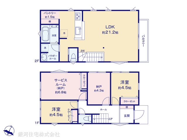 G00390761 神奈川県藤沢市辻堂東海岸１丁目 新築一戸建て 6380万円【間取図】