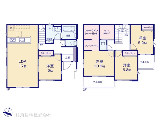 G00390775 千葉県流山市名都借 新築一戸建て 4848万円【間取図】