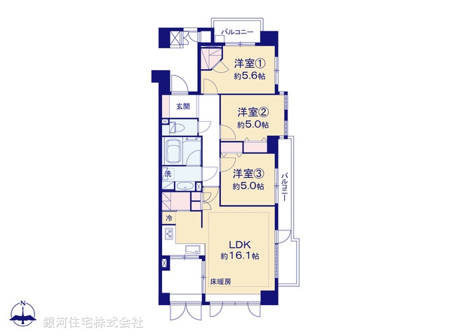 G00390788 東京都練馬区桜台１丁目 中古マンション 1億2480万円【間取図】