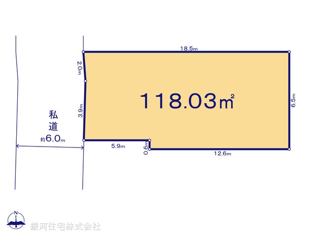 G00390817 東京都世田谷区祖師谷６丁目 土地 7420万円【区画図】