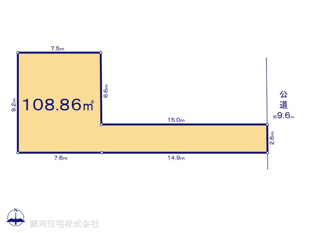 G00390836 東京都葛飾区水元５丁目 土地 2990万円【区画図】