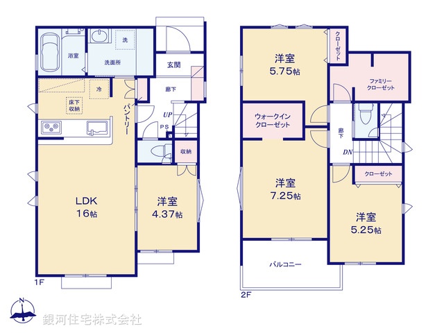 G00390879 東京都東村山市恩多町１丁目 新築一戸建て 4090万円【間取図】