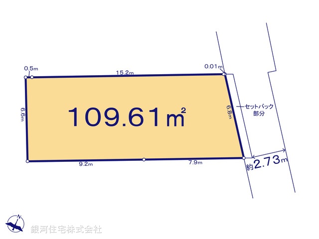 G00390881 神奈川県相模原市南区東林間７丁目 土地 4790万円【区画図】