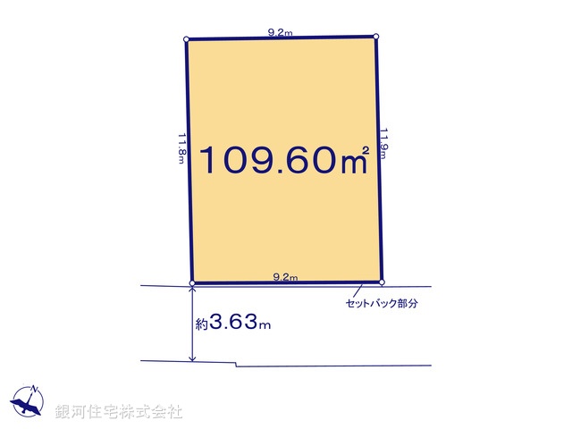 G00390882 神奈川県相模原市南区東林間７丁目 土地 4890万円【区画図】