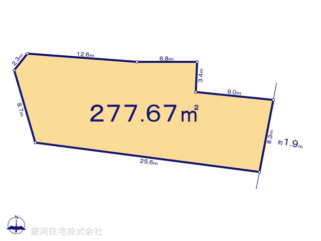 G00390897 神奈川県横須賀市西浦賀３丁目 土地 1380万円【区画図】
