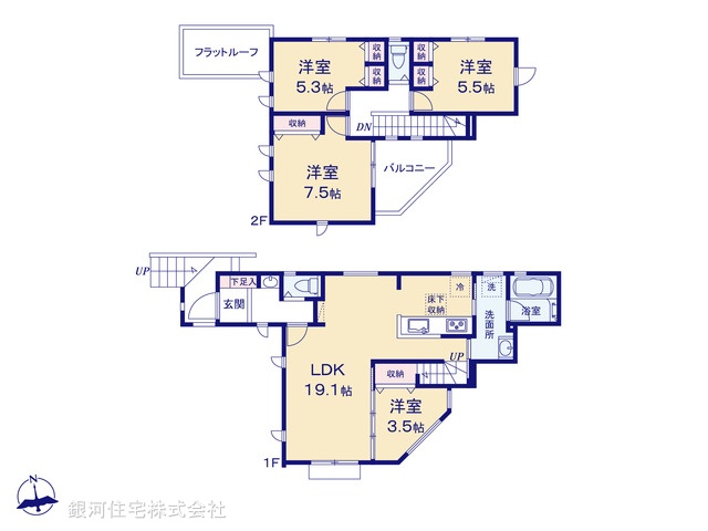 G00390905 埼玉県北本市本町３丁目 新築一戸建て 4180万円【間取図】