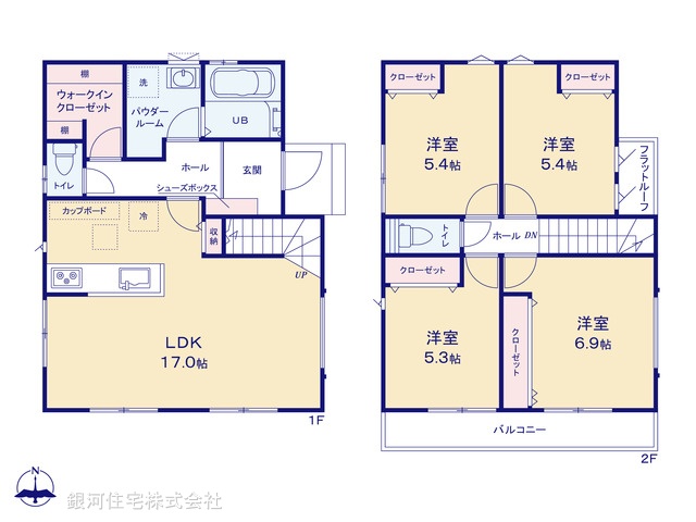 G00390923 東京都町田市小山町 新築一戸建て 5690万円【間取図】