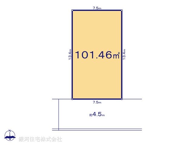 G00390932 神奈川県横浜市港北区新吉田東５丁目 土地(建築条件付土地) 5296万円【区画図】