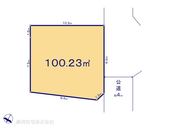 G00390934 埼玉県草加市手代３丁目 土地 3499万円【区画図】