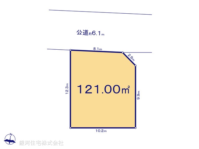 G00390948 神奈川県藤沢市本藤沢３丁目 土地 3680万円【区画図】