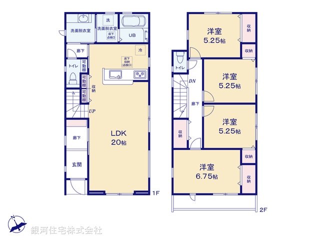 G00390961 神奈川県川崎市多摩区寺尾台１丁目 新築一戸建て 6980万円【間取図】