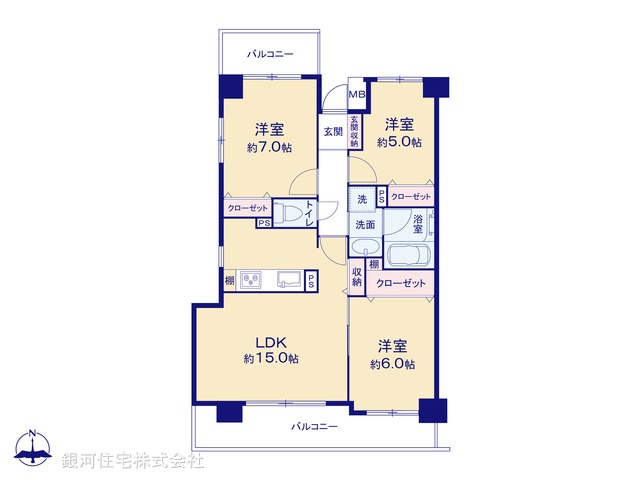 G00390980 埼玉県川口市飯塚１丁目 中古マンション 4680万円【間取図】