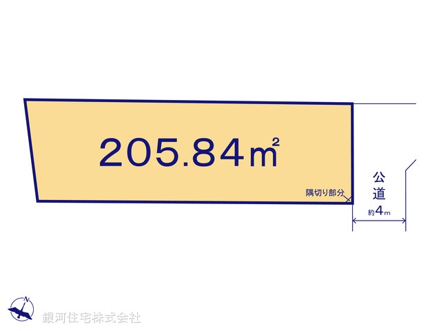 G00390989 千葉県野田市中根 土地 2290万円【区画図】