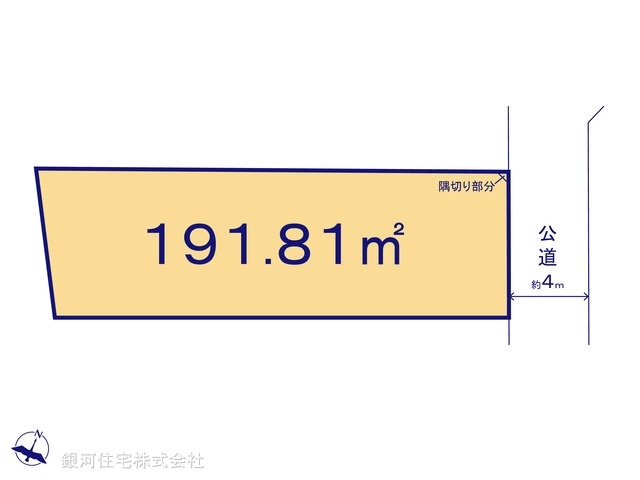 G00390990 千葉県野田市中根 土地 2190万円【区画図】