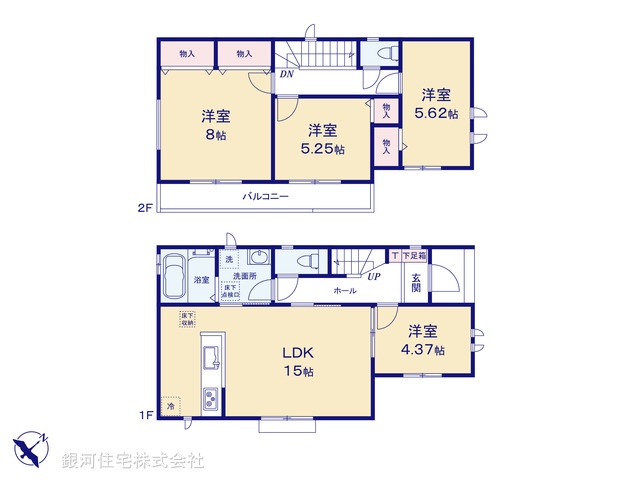G00391003 千葉県八千代市勝田台３丁目 新築一戸建て 4390万円【間取図】
