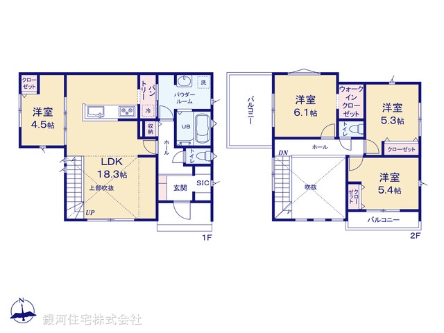 G00391015 神奈川県横浜市戸塚区上柏尾町 新築一戸建て 5580万円【間取図】