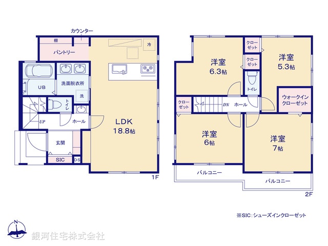 G00391034 神奈川県横浜市保土ヶ谷区上菅田町 新築一戸建て 4280万円【間取図】