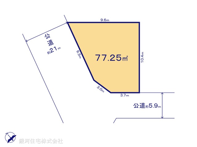 G00391038 千葉県浦安市東野２丁目 土地 4600万円【区画図】