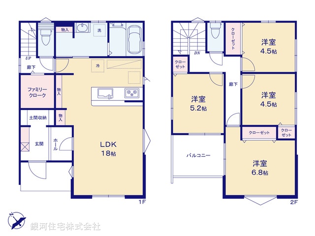 G00391046 埼玉県久喜市大字西 新築一戸建て 3380万円【間取図】