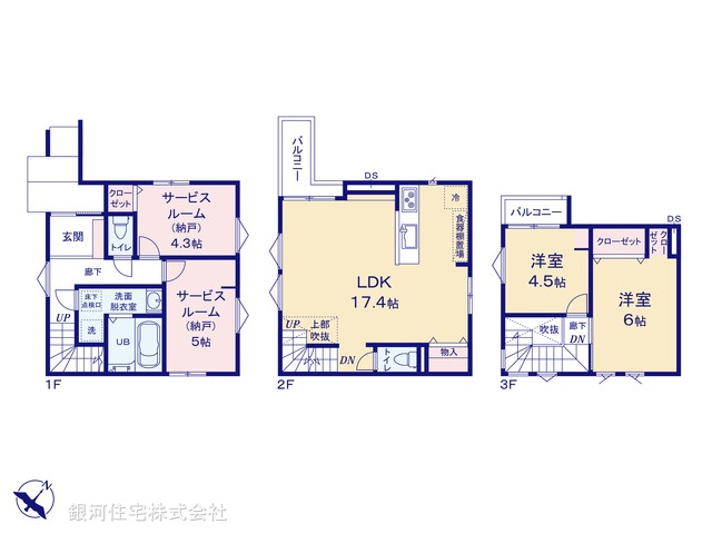 G00391065 千葉県浦安市堀江１丁目 新築一戸建て 6880万円【間取図】
