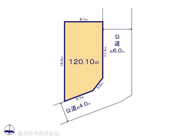 G00391087 埼玉県飯能市大字双柳 土地 1980万円【区画図】