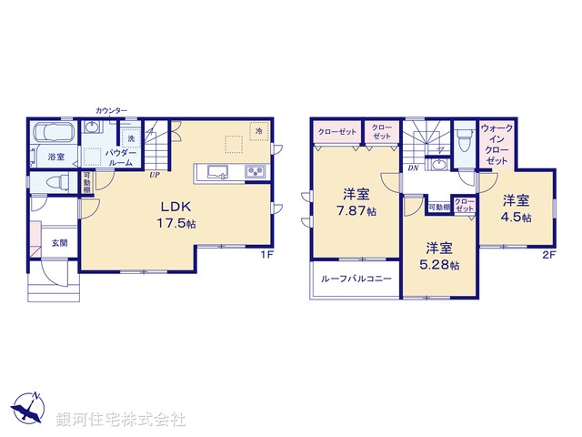 G00391091 東京都西東京市北町３丁目 新築一戸建て 5780万円【間取図】