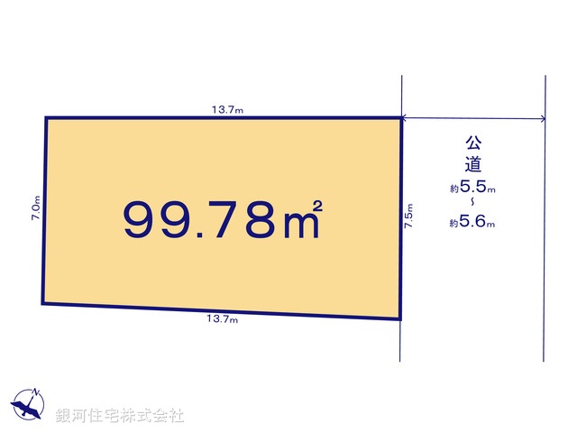 G00391106 埼玉県上尾市柏座３丁目 土地 3599万円【区画図】