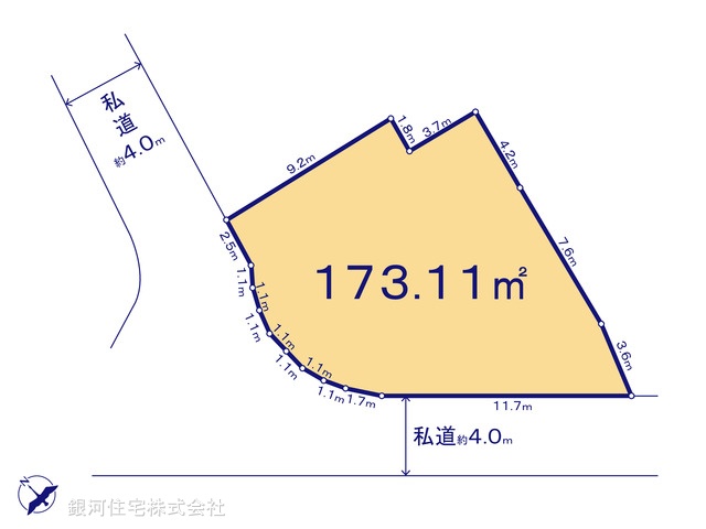 G00391114 東京都八王子市長沼町 土地 3780万円【区画図】