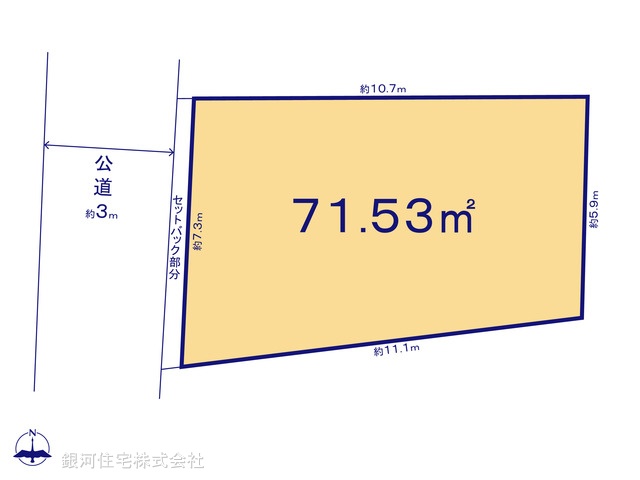 G00391142 神奈川県横浜市中区本牧間門 土地 2680万円【区画図】